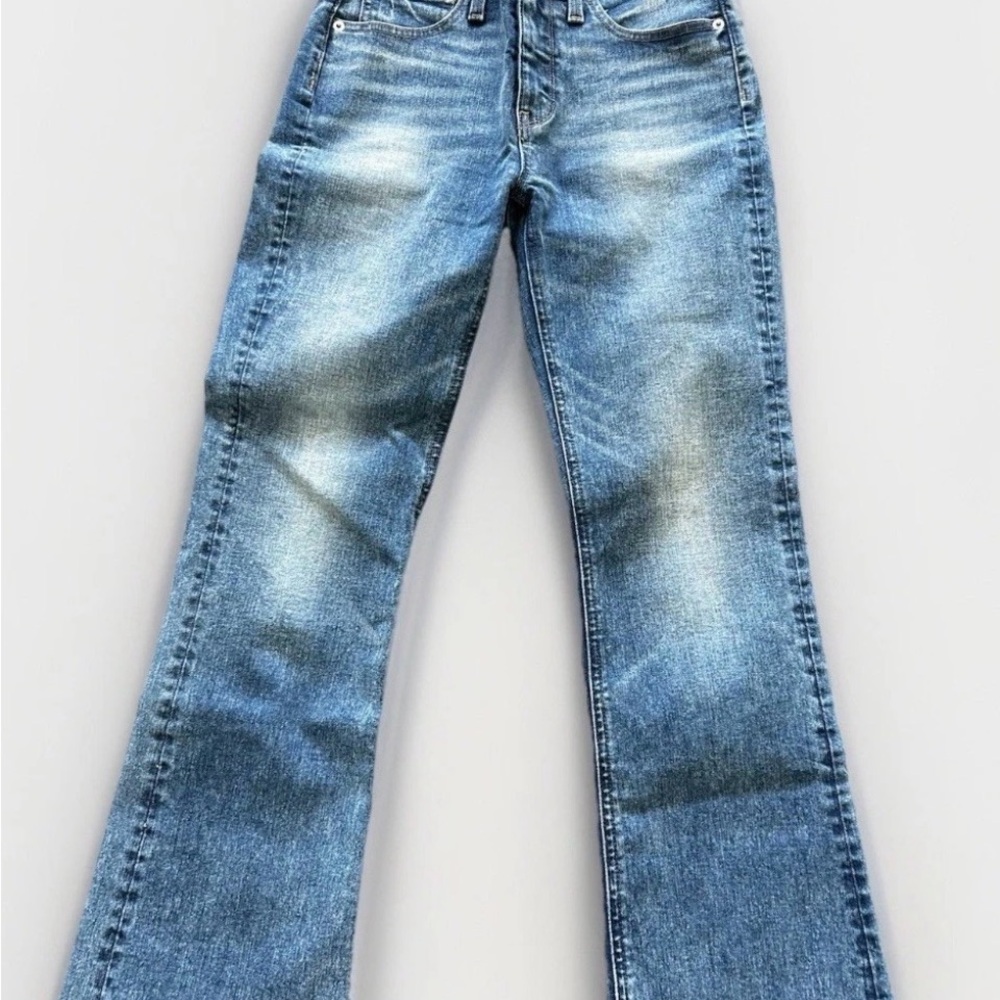 J. CREW Billie Demi Boot Crop Raw Hem Jeans Womens Size 25 XS